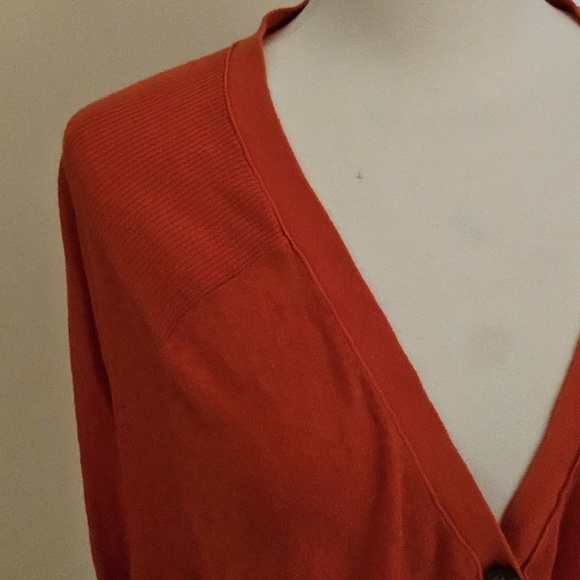 Anthropologie Moth Long Sleeve Button Up V-Neck Cardigan Size Slits Size Large - Picture 13 of 16